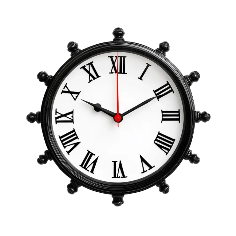 Black Roman Numeral Wall Clock