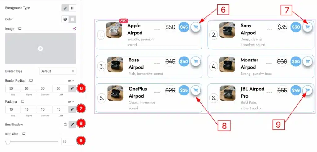 Price List - Cart Icon