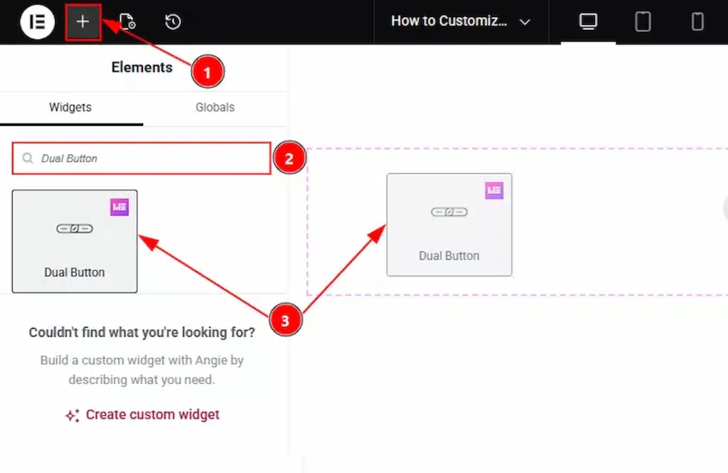 Inserting the widget
