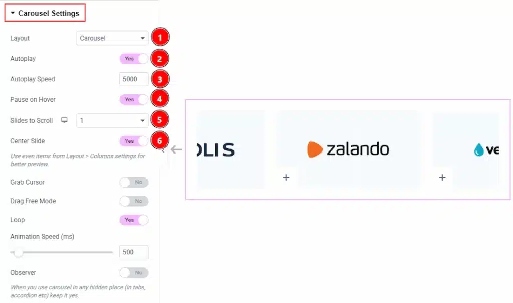 Carousel Settings 01